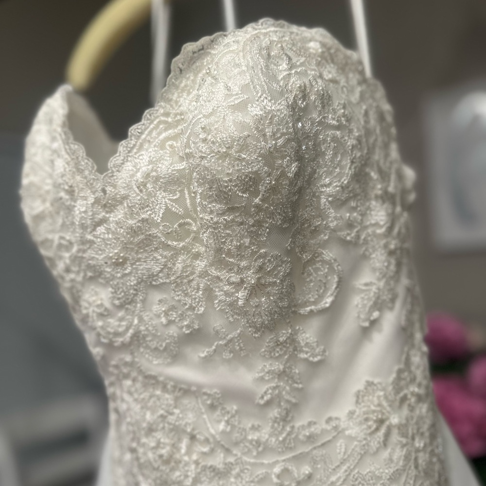 Elegant beaded Lace Wedding Dress